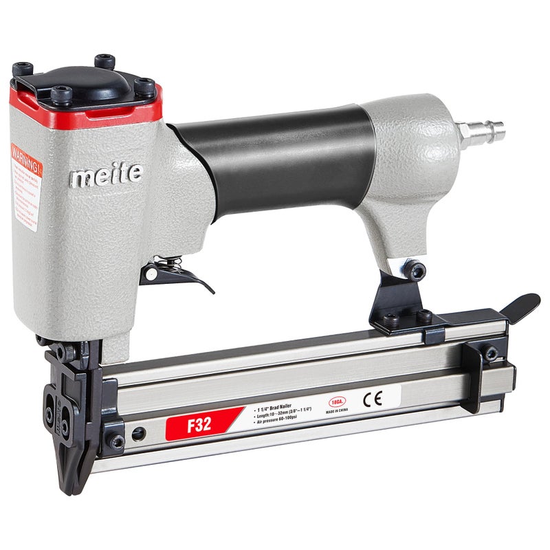 meite F32 Brad Nailer 18 Gauge 3/8" to 1-1/4" Pneumatic Tool for Woodworking Projects - Image 1